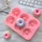 6Cavity Silicone Donut Baking Molds Multicolor Swirl And Flower Shaped Doughnut Pans 3