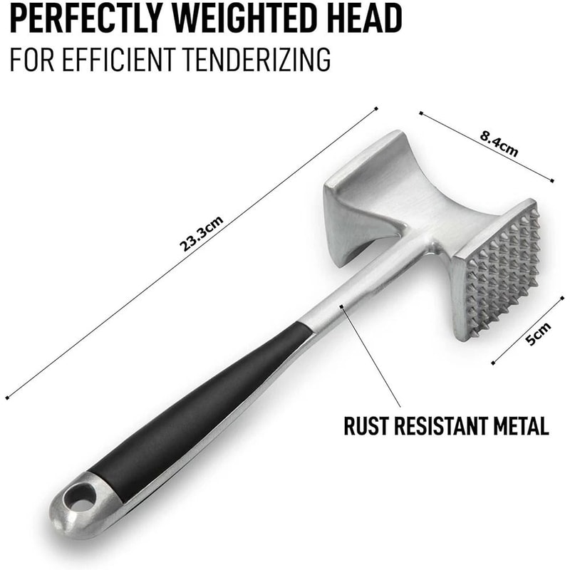 LMETJMA Professional Zinc Alloy Meat Tenderizer Hammer With ComfortableGrip Handle 1