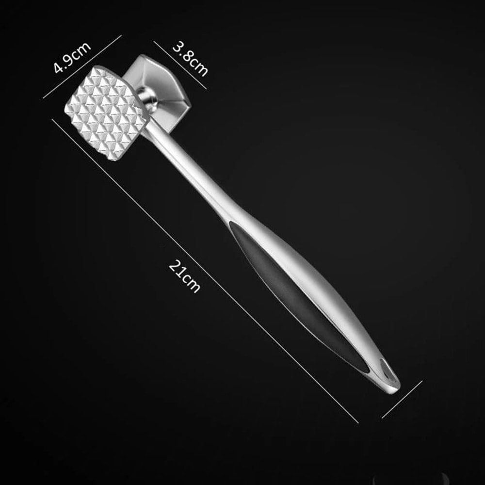 LMETJMA Professional Zinc Alloy Meat Tenderizer Hammer With ComfortableGrip Handle 6