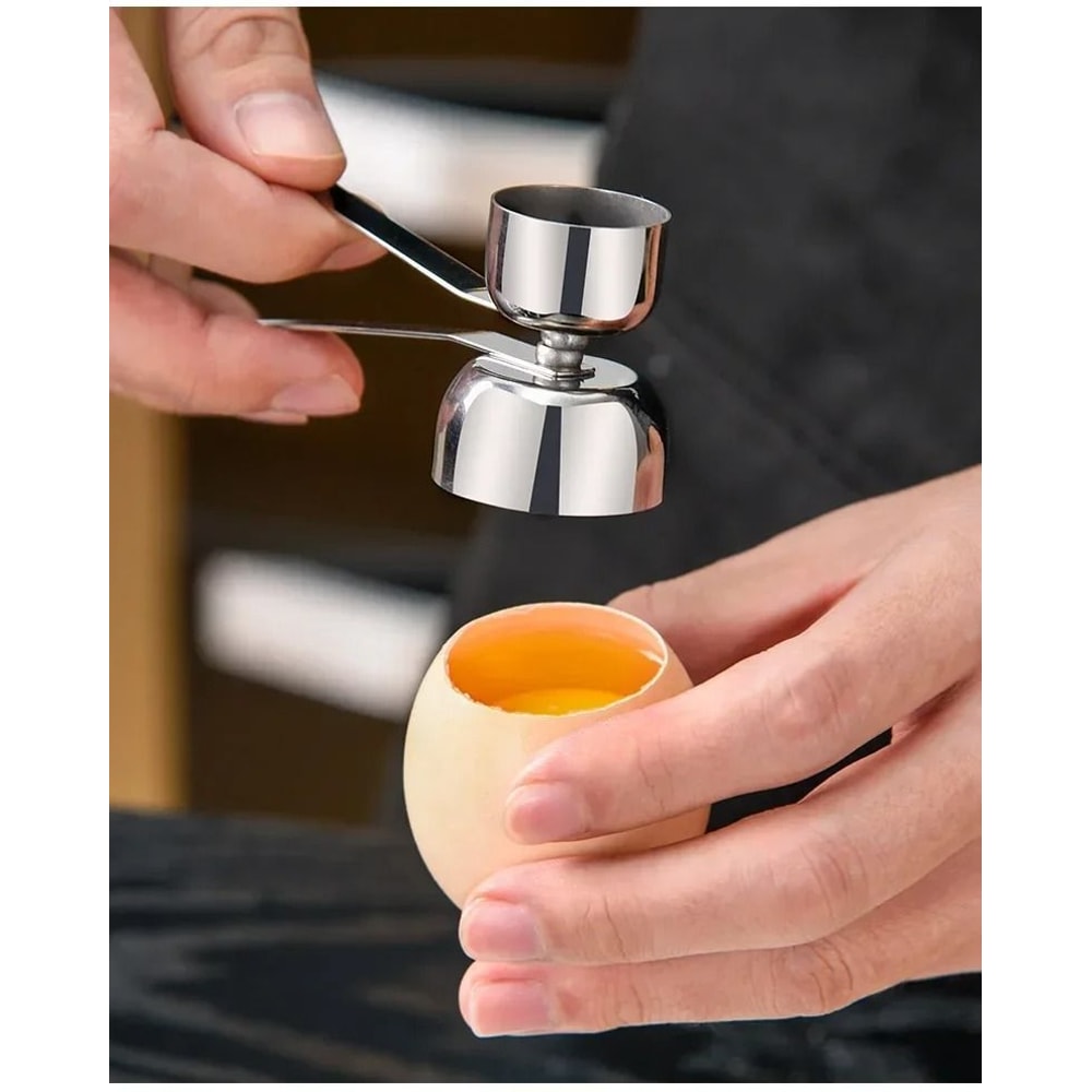 Precision 304 Stainless Steel Egg Scissors And Creative Double Head Eggshell Opener 0