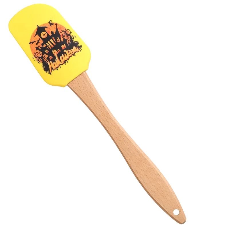 Halloween Silicone Baking Spatula With Heat Resistant Wooden Handle And NonStick Cream Scraper 9