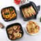 Reusable Square Silicone Air Fryer Liners For 47QT Baskets NonStick Heat Resistant Baking Mat 3