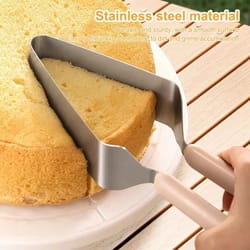precision stainless steel cake lifter and triangle slicing server for even portions