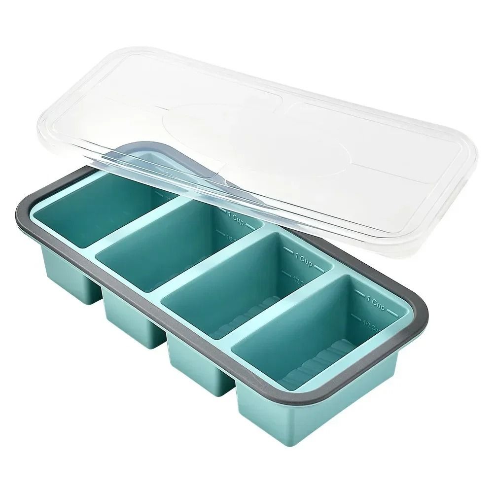 Premium Silicone Freezer Trays With Lids For Meal Prep And Soup Portioning 8