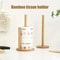 Natural Wooden Rustic Paper Towel Holder Stand With AntiSkid Base 0