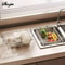 Stainless Steel Telescopic Sink Drain Rack And NonSlip Countertop Organizer For Kitchen And Bathroo 2