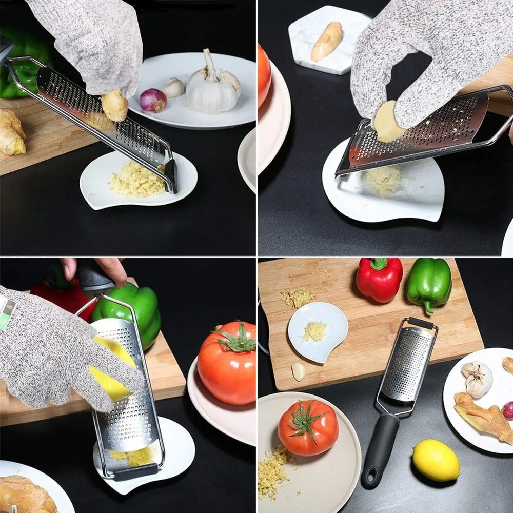 LMETJMA Professional Stainless Steel Lemon And Citrus Zester Cheese Grater For Garlic Ginger And C 5