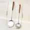 WORTHBUY 304 Stainless Steel Kitchen Turner And Soup Ladle Set With HeatResistant Wooden Handles 8