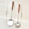 WORTHBUY 304 Stainless Steel Kitchen Turner And Soup Ladle Set With HeatResistant Wooden Handles 8