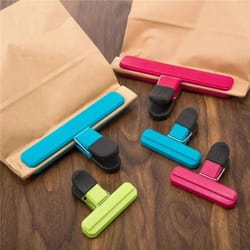premium 6-piece t-type kitchen food sealing clips for moisture-proof and leak-proof storage