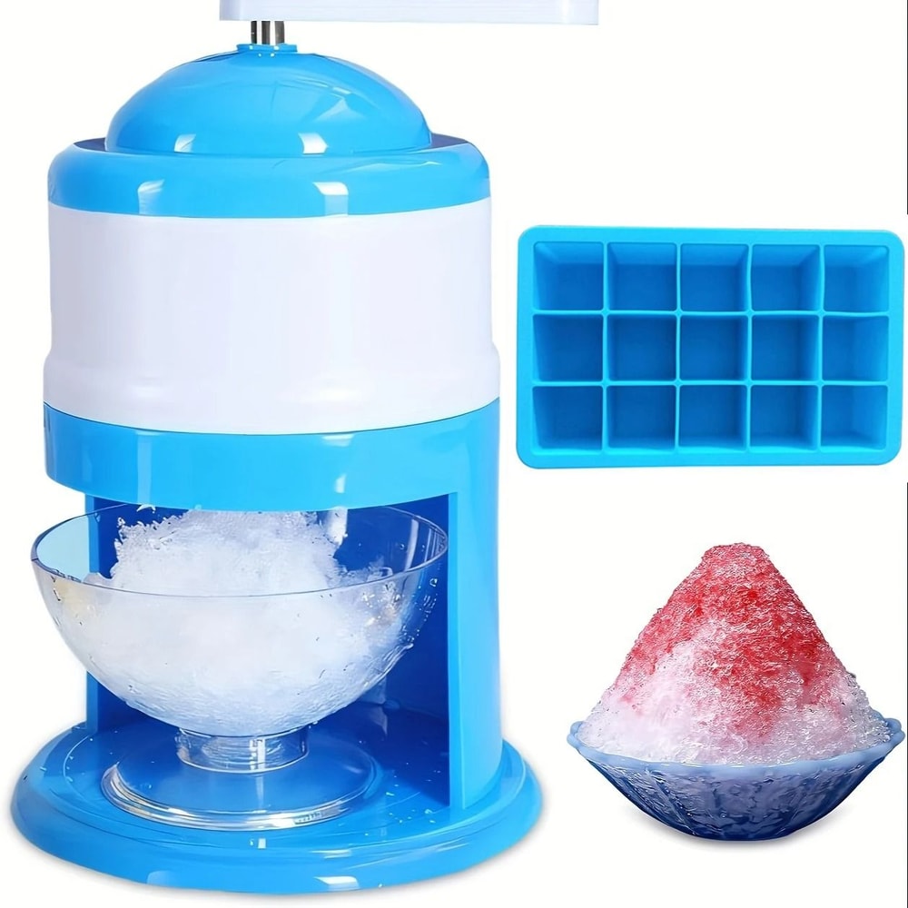 Portable Hand Crank Snow Cone Machine And Manual Shaved Ice Maker For Summer Parties 0