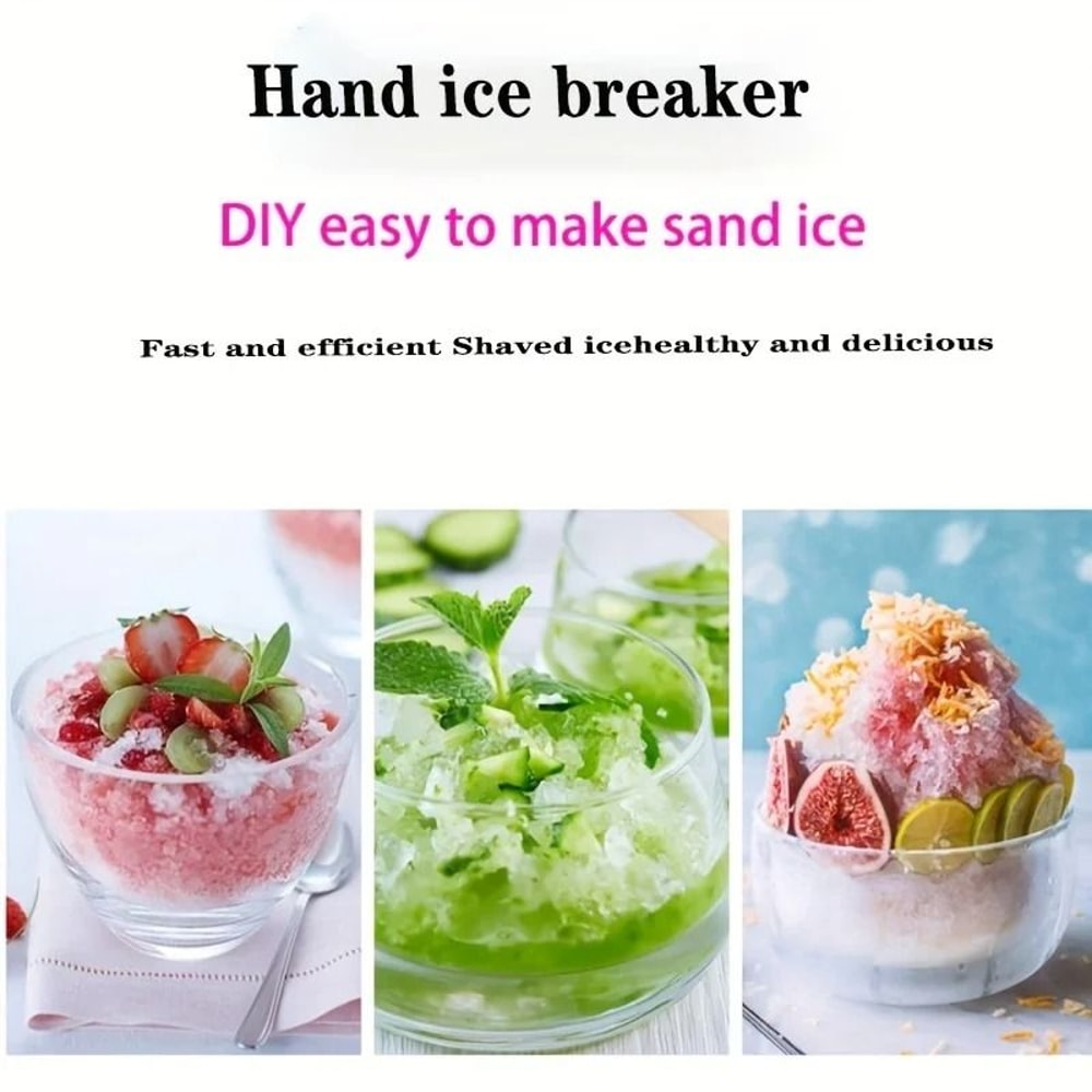 Portable Hand Crank Snow Cone Machine And Manual Shaved Ice Maker For Summer Parties 5