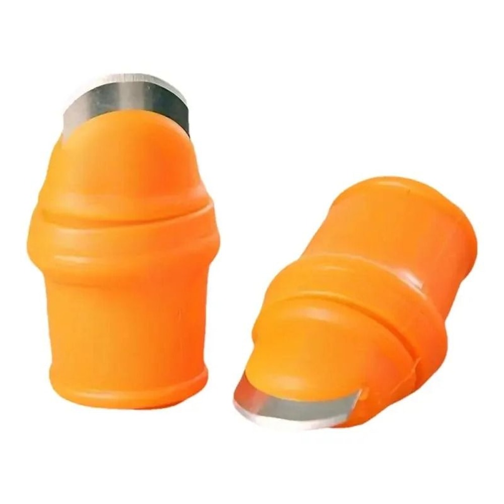 Professional 6Piece Thumb Knife Set With Silicone Finger Cots For Peeling And Harvesting 6