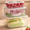 Transparent Refrigerator Food Storage Baskets And Fresh Vegetable Organizer Containers 0