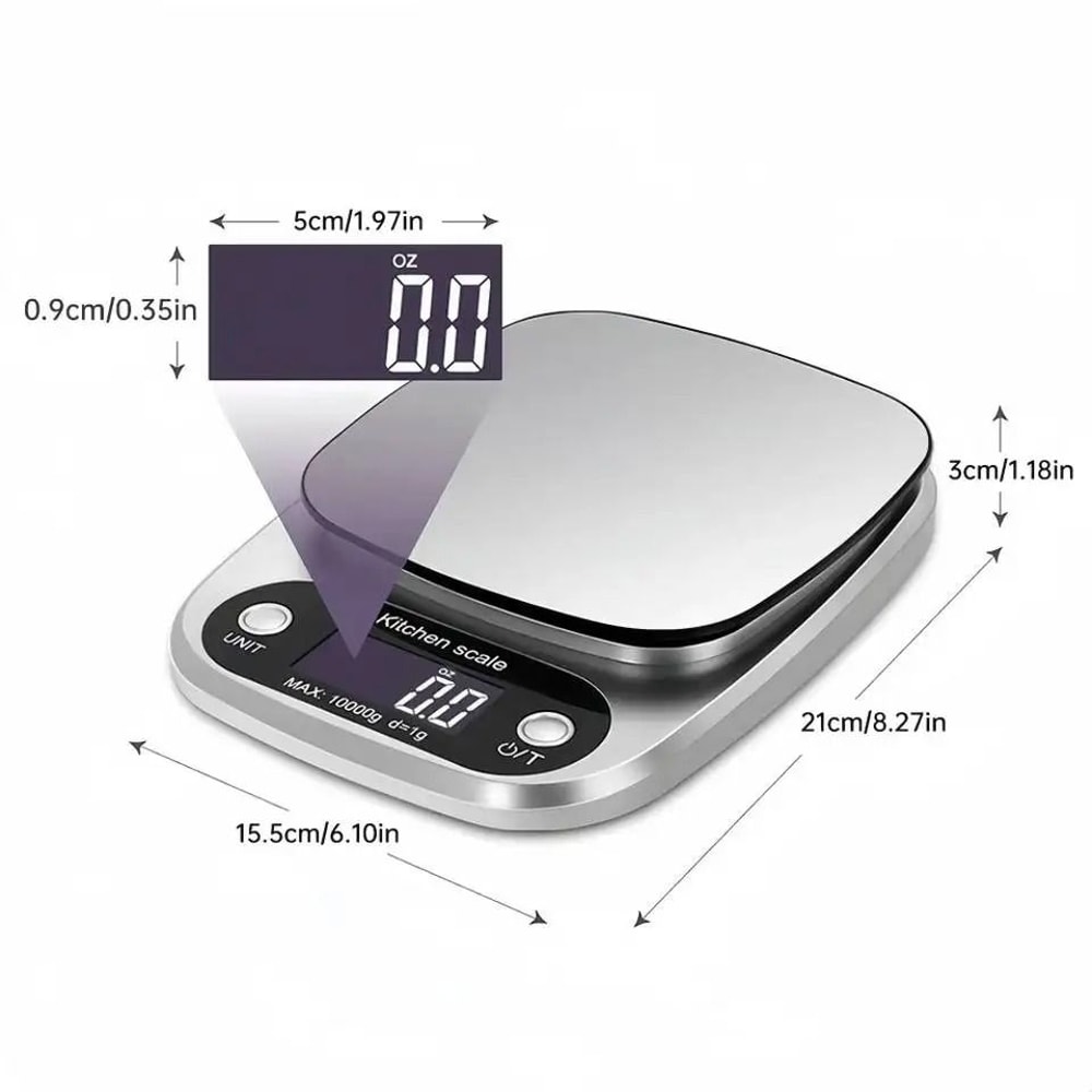 Professional 10kg Digital Kitchen Scale With Stainless Steel Platform And Precision Tare Function 2