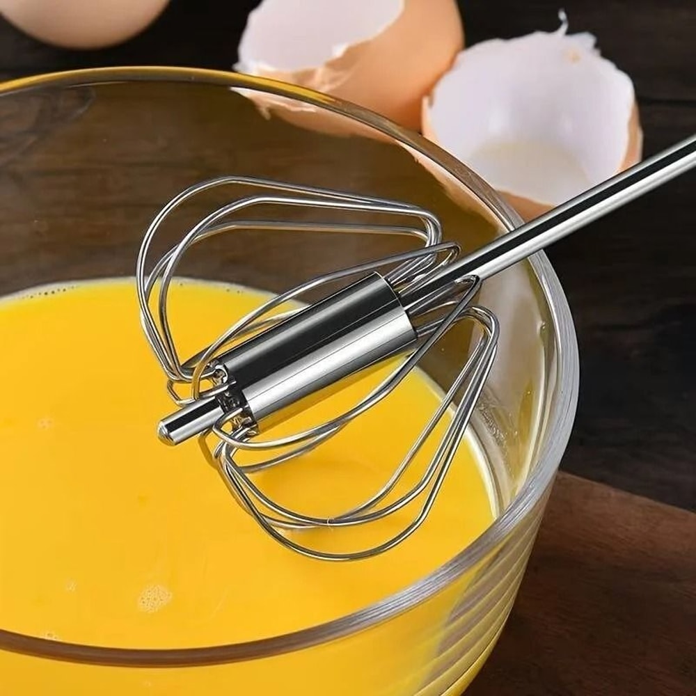 Stainless Steel Manual SemiAutomatic Egg Whisk And Hand Mixer For Baking 5