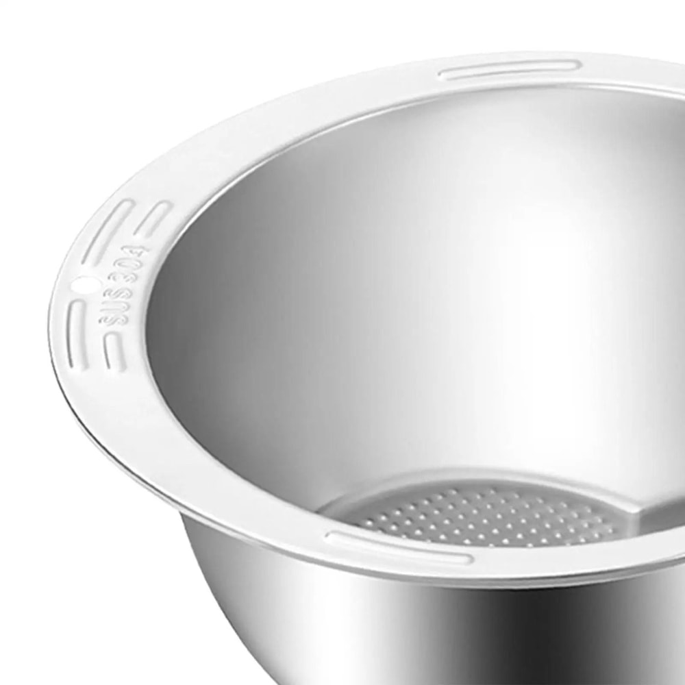 Professional Slanted Stainless Steel Rice Strainer And MultiPurpose Kitchen Washing Bowl 4