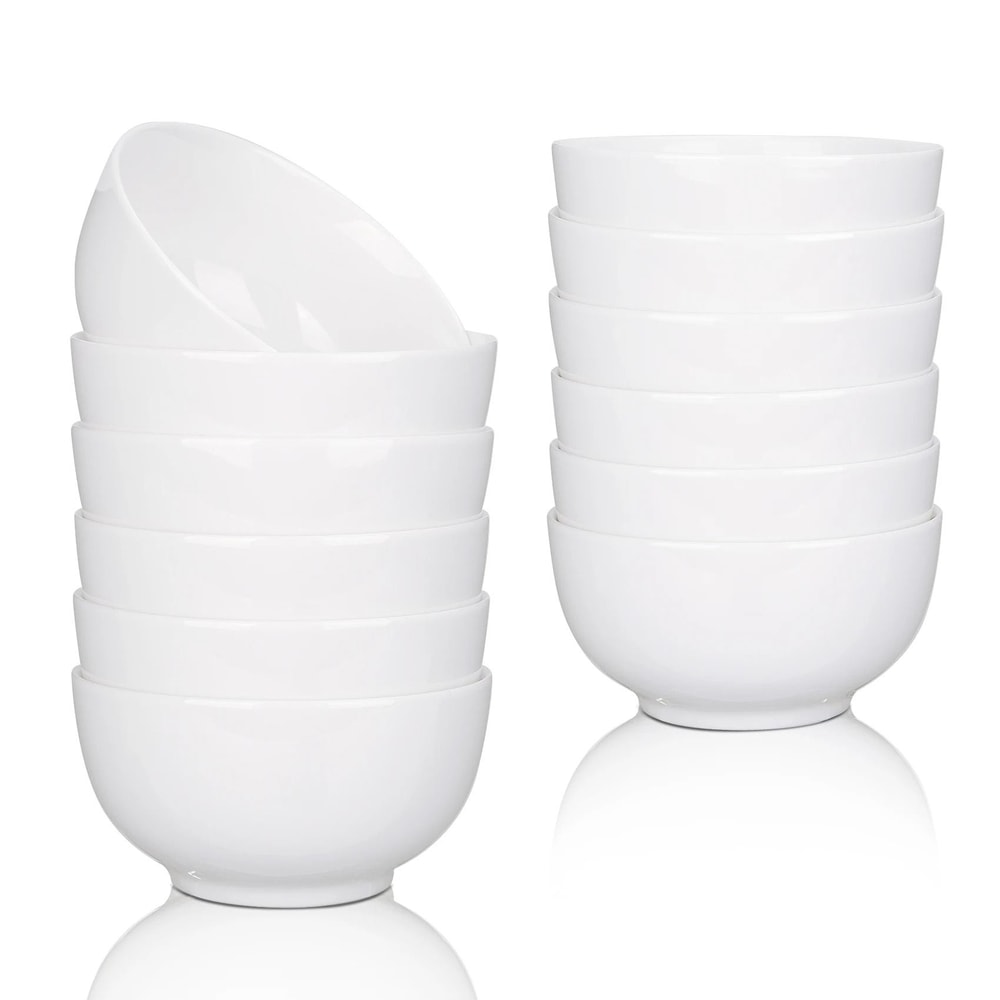 10 Ounce Porcelain Bowls Premium 8Pack Ceramic Set 1