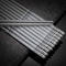 Reusable Stainless Steel Chopsticks With Blue White Pattern 6 Pair Set 0