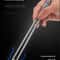 Reusable Stainless Steel Chopsticks With Blue White Pattern 6 Pair Set 1