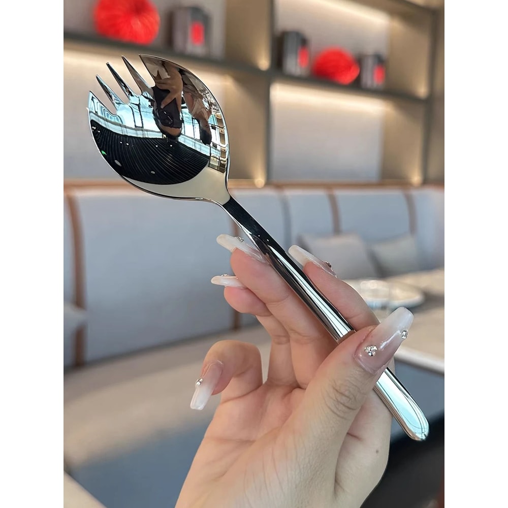 Stainless Steel Salad Spork And Reusable Appetizer Dessert Fork 1