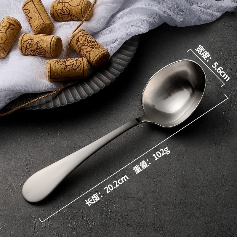316 Stainless Steel Deep Round Soup Spoons And Large Dinner Spoons 5
