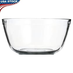 4qt durable glass mixing bowl - shatter-resistant and microwave safe
