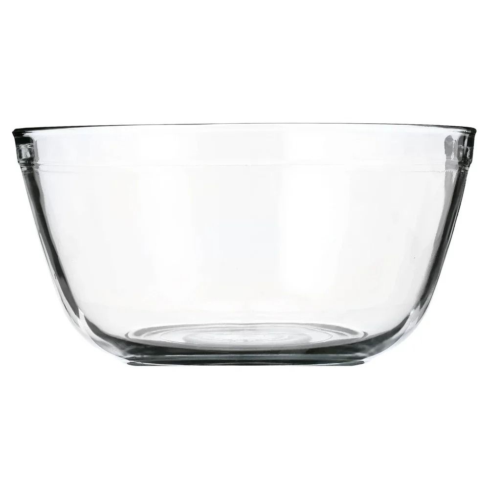 4Qt Durable Glass Mixing Bowl ShatterResistant And Microwave Safe 1