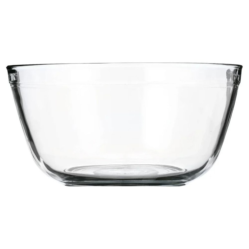 4Qt Durable Glass Mixing Bowl ShatterResistant And Microwave Safe 1