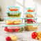 8Piece Glass Food Storage Containers With Airtight Leakproof Lids 0