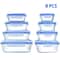 8Piece Glass Food Storage Containers With Airtight Leakproof Lids 6
