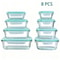 8Piece Glass Food Storage Containers With Airtight Leakproof Lids 7