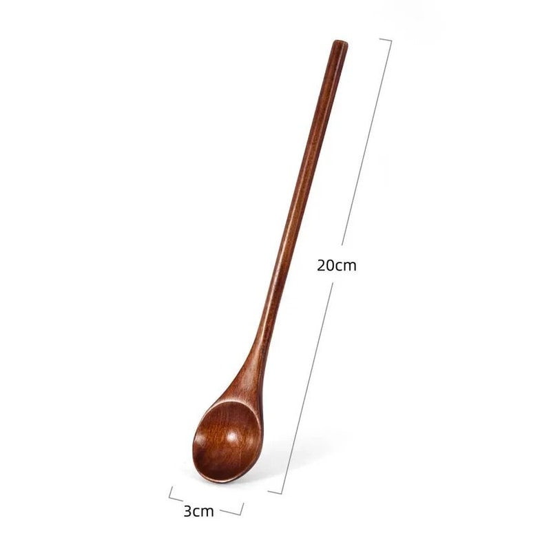 Long Wooden Coffee Spoon And Handcrafted Honey Stirrer 8