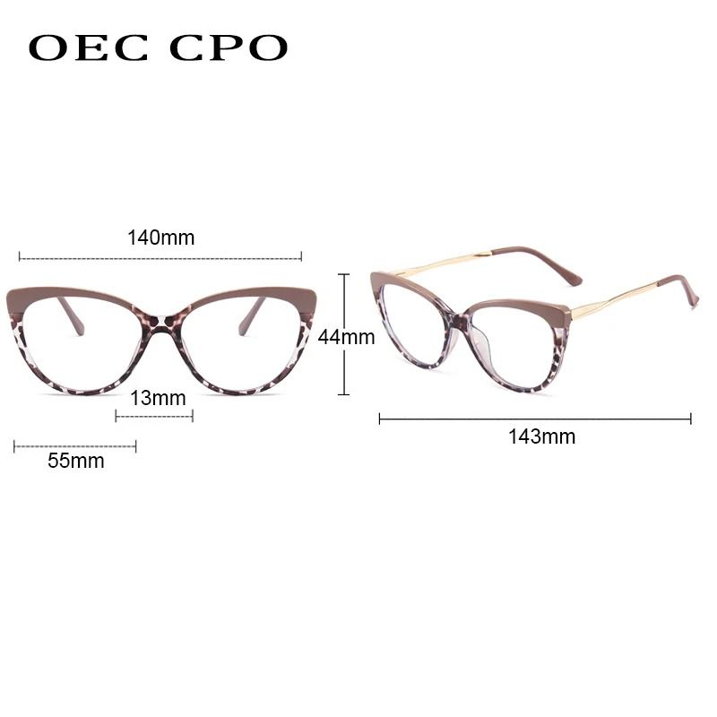Vintage Fashion Cat Eye Optical Glasses Frames For Women 4