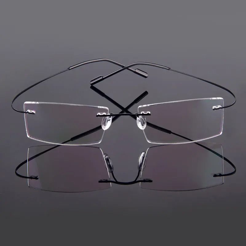 Ultralight Rimless Memory Alloy Prescription Glasses Frames 1