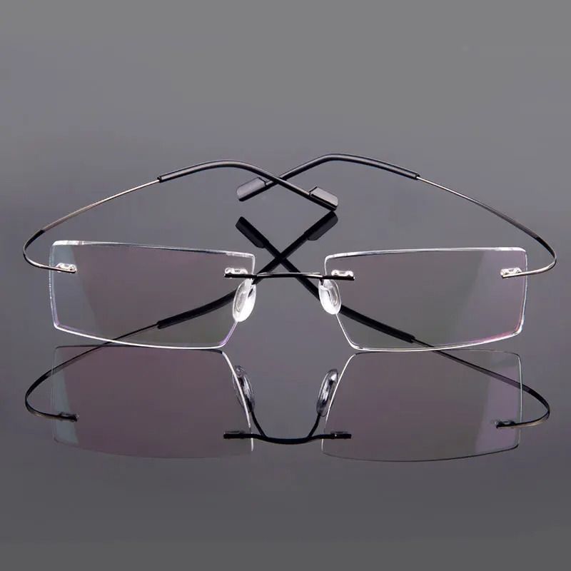 Ultralight Rimless Memory Alloy Prescription Glasses Frames 2