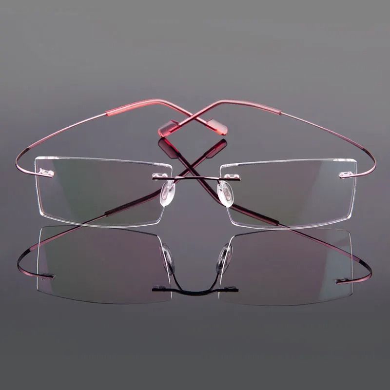 Ultralight Rimless Memory Alloy Prescription Glasses Frames 3