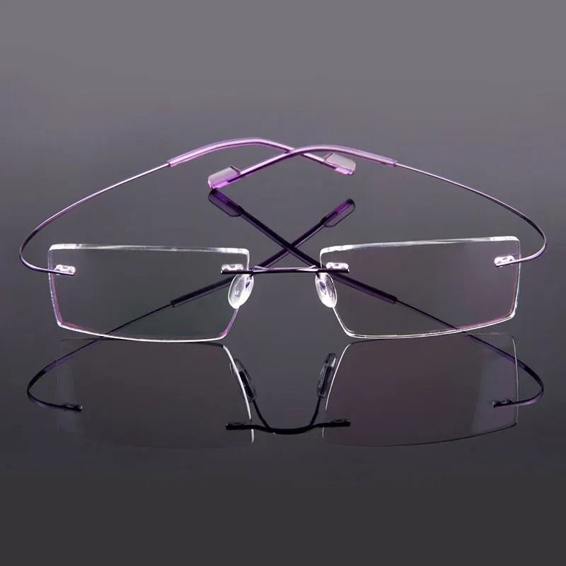 Ultralight Rimless Memory Alloy Prescription Glasses Frames 4