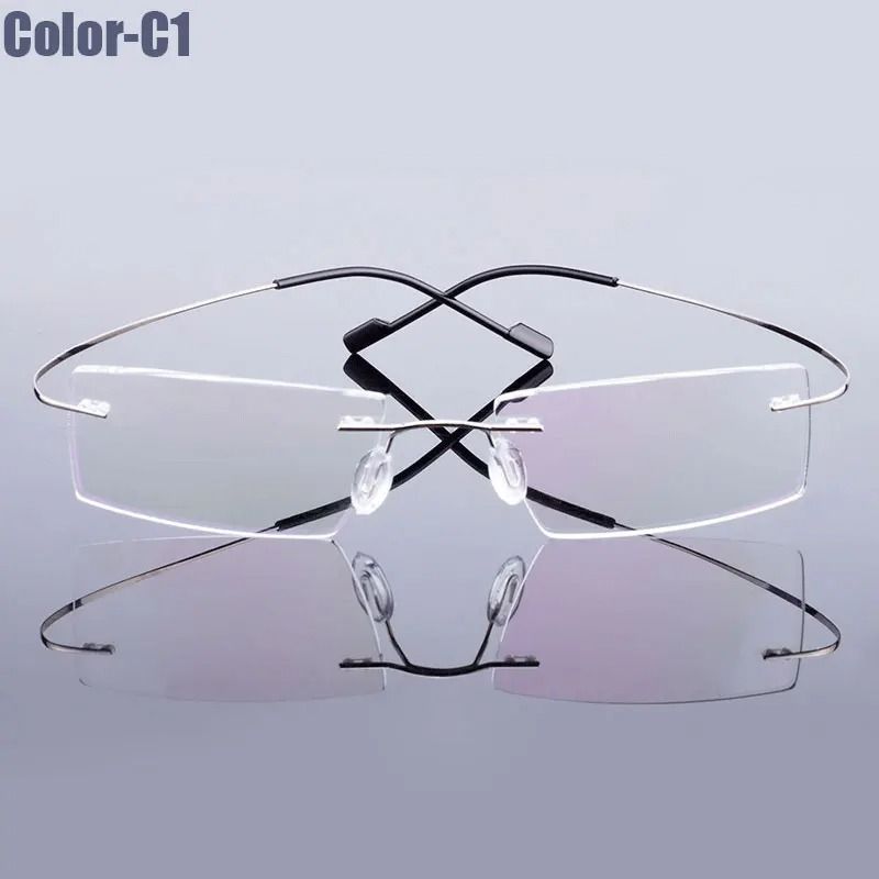 Ultralight Rimless Memory Alloy Prescription Glasses Frames 7