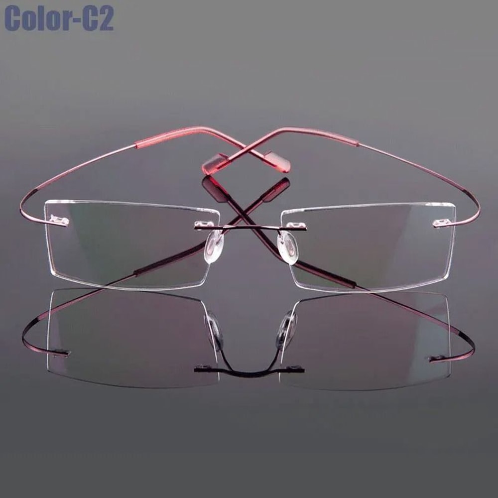 Ultralight Rimless Memory Alloy Prescription Glasses Frames 8