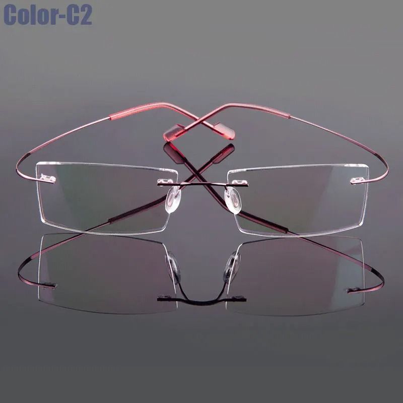 Ultralight Rimless Memory Alloy Prescription Glasses Frames 8