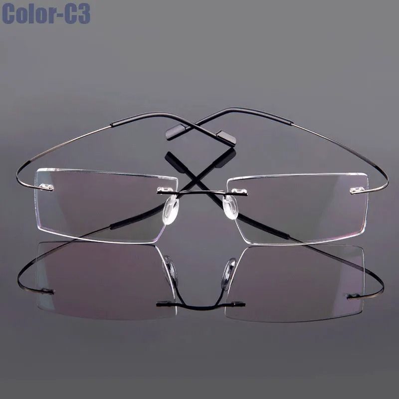 Ultralight Rimless Memory Alloy Prescription Glasses Frames 9