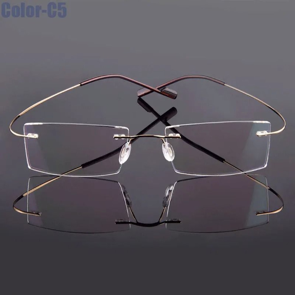 Ultralight Rimless Memory Alloy Prescription Glasses Frames 11