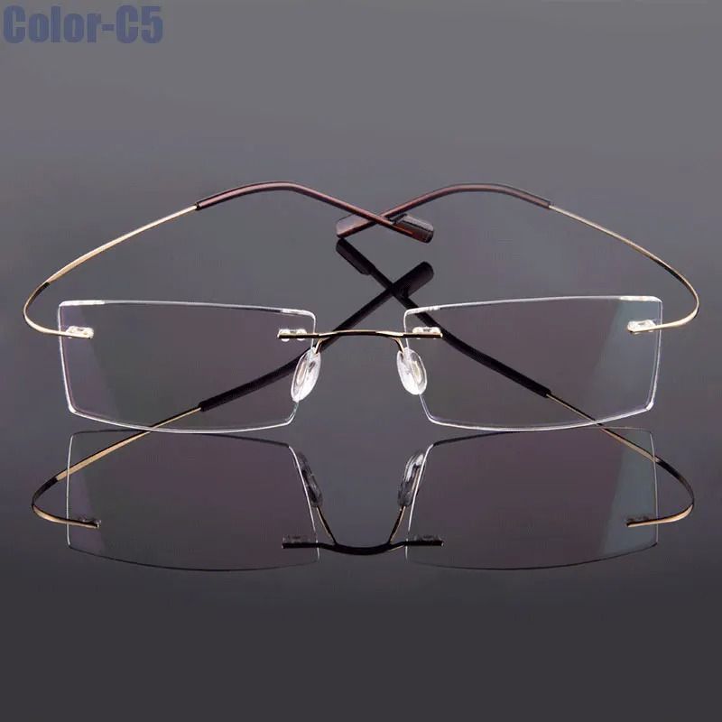 Ultralight Rimless Memory Alloy Prescription Glasses Frames 11