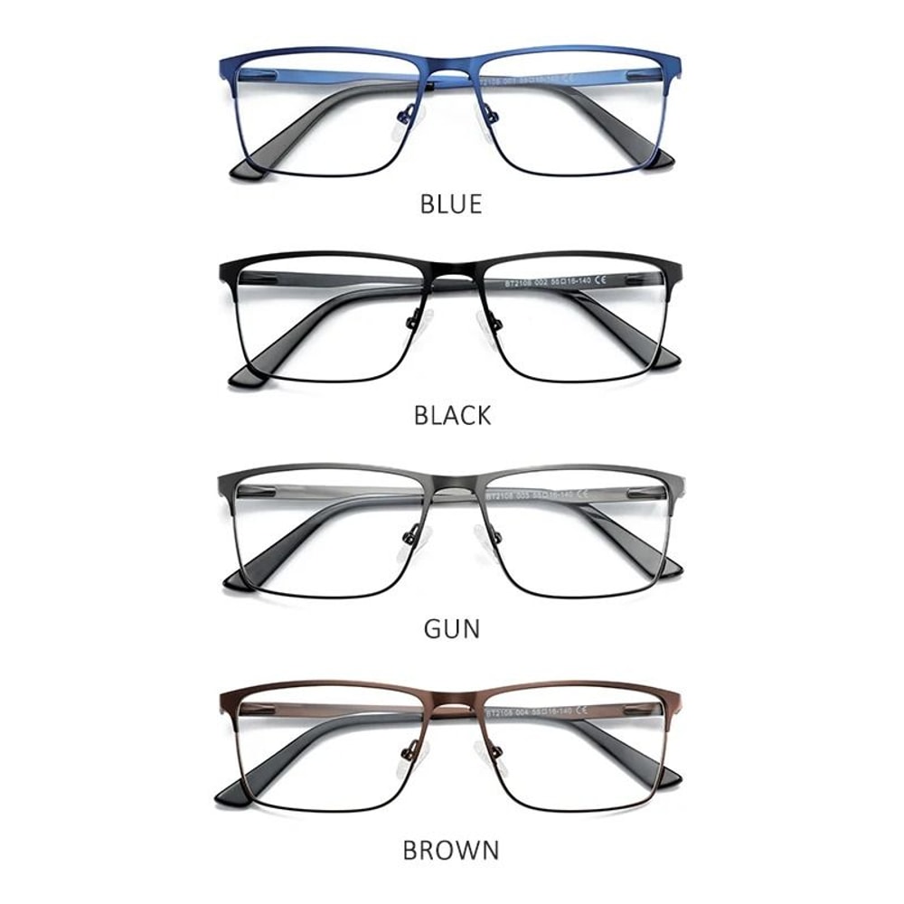 ZENOTTIC Mens Titanium Alloy Square Optical Glasses Frames 1