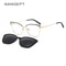 KANSEPT Womens 2In1 Magnetic Polarized Sunglasses And Cat Eye Optical Frame Set 4