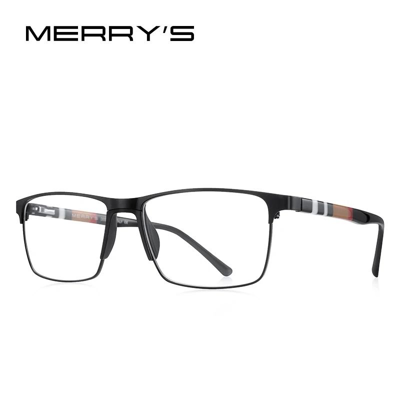 MERRYS DESIGN Mens Titanium Alloy Ultralight Square Optical Frames 12