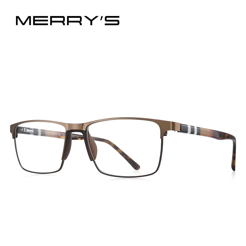 MERRYS DESIGN Mens Titanium Alloy Ultralight Square Optical Frames 16