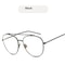 Vintage Oversized Square Metal Eyeglasses Gold Fashion Frames 11