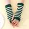 Gothic Striped Fingerless Arm Warmers Harajuku Y2K Knit Sleeves 20